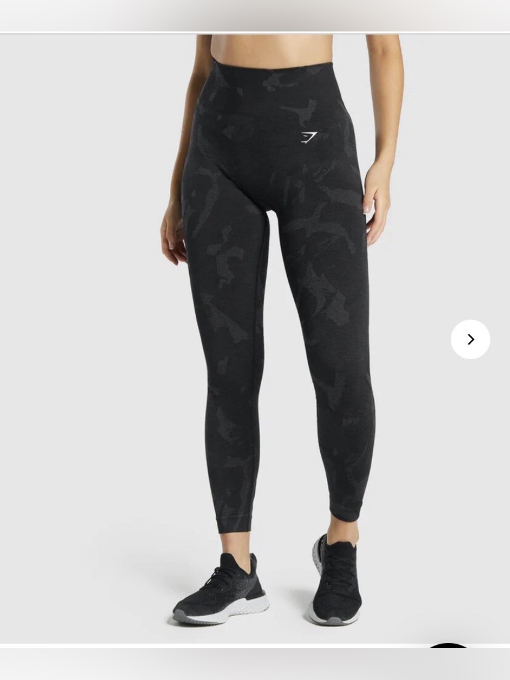 GYMSHARK Black Adapt Camo Scrunch Leggings size M